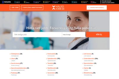Screenshot of Hälsojobb