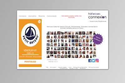 Screenshot of HôtessesConnexion