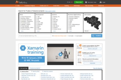 Screenshot of ictjob.be