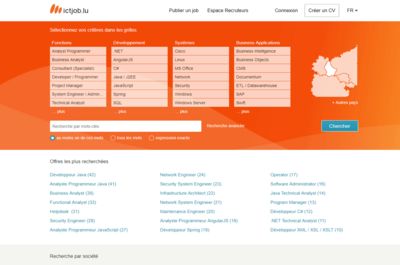 Screenshot of ictjob.lu