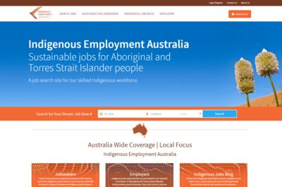 Screenshot of Indigenous Employment Australia Job Board