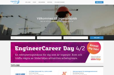 Screenshot of Ingenjörsjobb