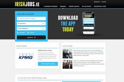 Screenshot of IrishJobs.ie