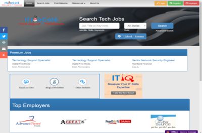 Screenshot of ITJobCafe
