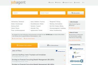 Screenshot of Jobagent.ch