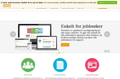 Screenshot of Jobbnorge