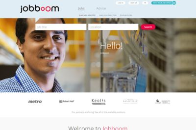 Screenshot of Jobboom