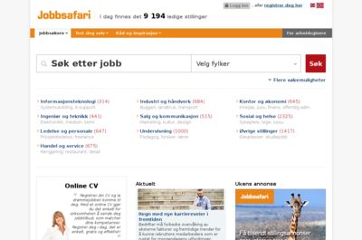 Screenshot of Jobbsafari