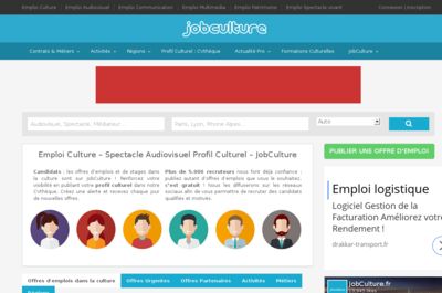 Screenshot of JobCulture.fr