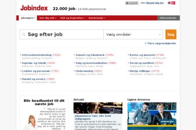 Screenshot of Jobindex.dk