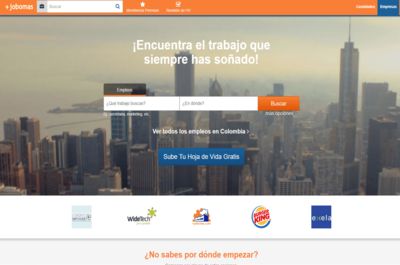 Screenshot of Jobomas