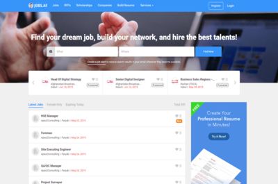 Screenshot of Jobs afghanistan