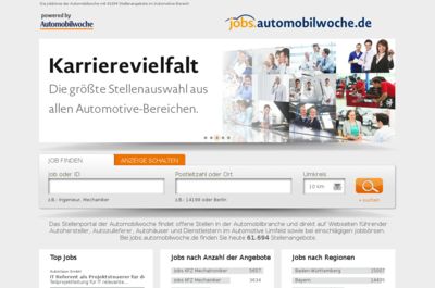 Screenshot of jobs.automobilwoche.de