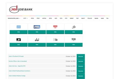 Screenshot of JobsBank.pk