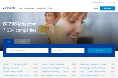 Screenshot of Jobs.ch