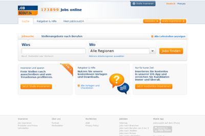 Screenshot of JobScout24