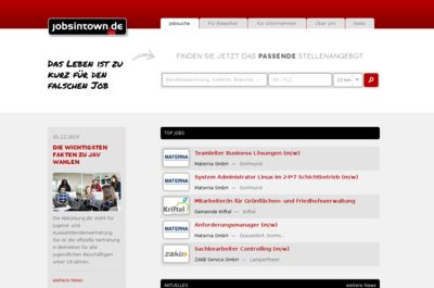 Screenshot of jobsintown.de