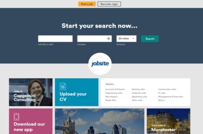 Screenshot of Jobsite
