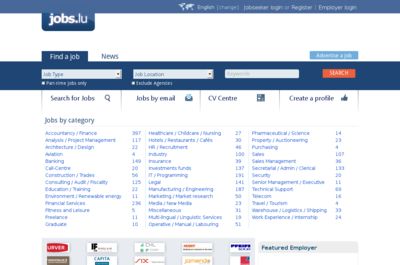 Screenshot of jobs.lu