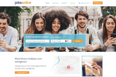 Screenshot of Jobsonline.be