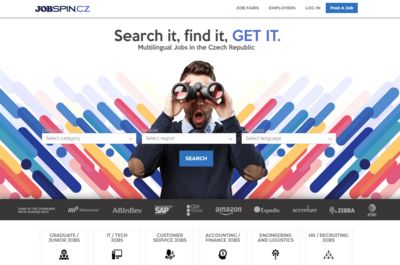 Screenshot of Jobspin.cz
