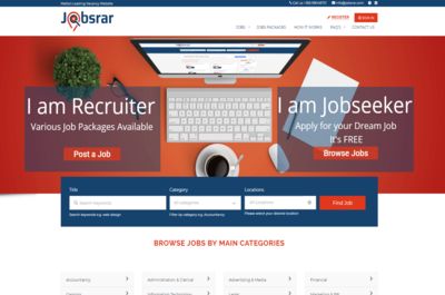 Screenshot of Jobsrar.com