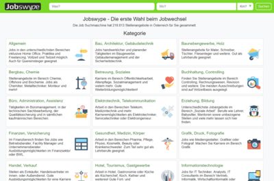 Screenshot of jobswype
