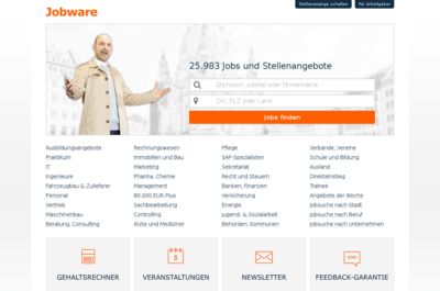 Screenshot of Jobware