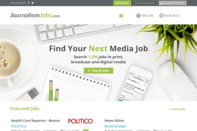 Screenshot of Journalism Jobs