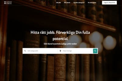 Screenshot of Juridikjobb