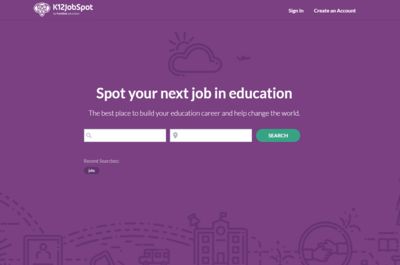 Screenshot of k12jobspot