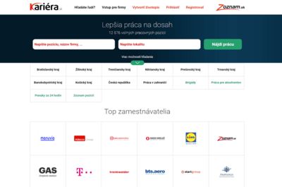 Screenshot of Kariéra.zoznam.sk