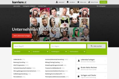 Screenshot of karriere.at
