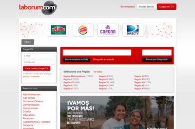 Screenshot of laborum.cl