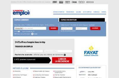 Screenshot of Le Moniteur Emploi