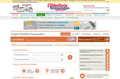 Screenshot of L'Hôtellerie Restauration