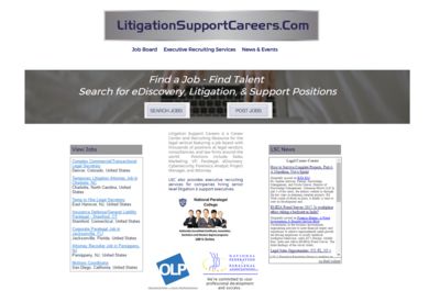 Screenshot of LitigationSupportCareers