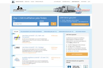 Screenshot of lkw-fahrer-gesucht.com