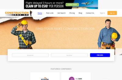 Screenshot of London ConstructionJobs