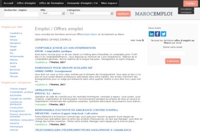 Screenshot of Maroc Emploi