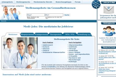 Screenshot of Medi-Jobs