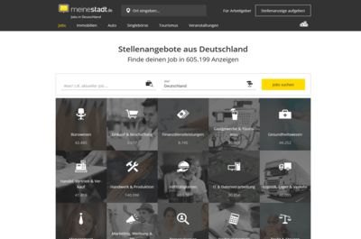 Screenshot of meinestadt.de