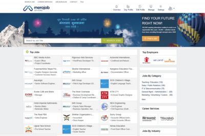 Screenshot of Merojob