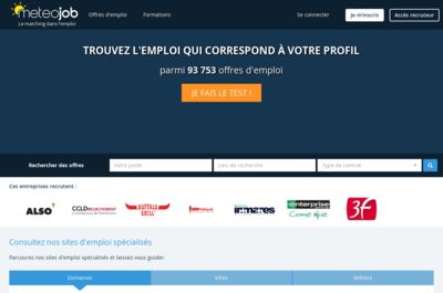 Screenshot of Meteojob