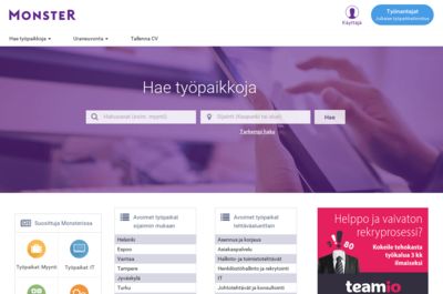 Screenshot of Monster.fi