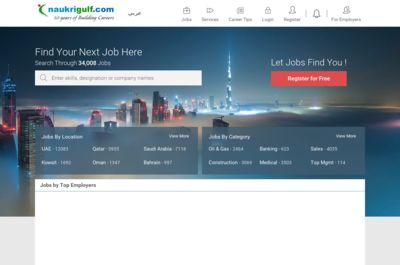 Screenshot of Naukrigulf