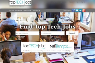 Screenshot of NetTemps.com