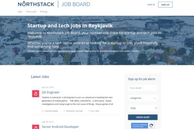 Screenshot of northstack jobs