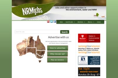 Screenshot of NRMjobs.com.au
