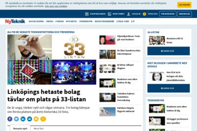 Screenshot of NyTeknik Jobb